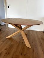 Eettafel Ethnicraft Circle 136 cm, Ophalen, Gebruikt, Vijf personen of meer, 100 tot 150 cm