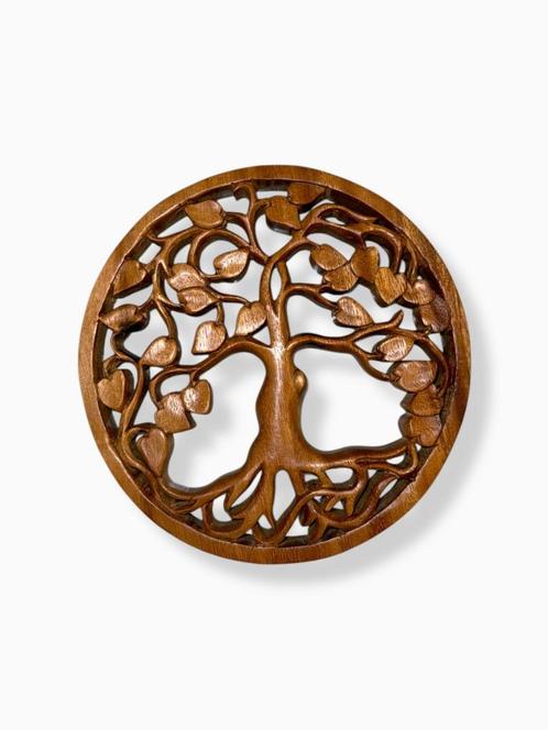 Levensboom, handgemaakt van hout 20 cm, Huis en Inrichting, Woonaccessoires | Wanddecoraties, Nieuw, Verzenden