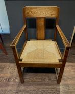 Hoge stoel biezen zitting, uit Grootmoeders tijd. Art Deco., Huis en Inrichting, Stoelen, Ophalen, Gebruikt, Bruin, Hout