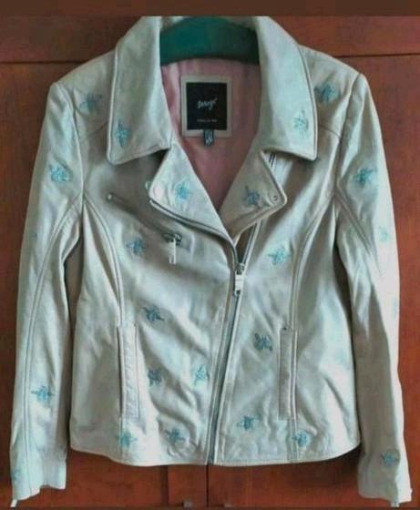 Nieuw apart Leren jasje ( gevoerd) XL(42/44) zandkleur/creme, Kleding | Dames, Jassen | Zomer, Zo goed als nieuw, Maat 42/44 (L)