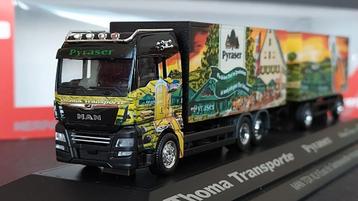 Man TGS Showtruck Thoma Transporte Pyraser bier Herpa Pol beschikbaar voor biedingen