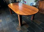 Massief Teakhouten Tafel - Ovale Vormgeving, Huis en Inrichting, Tafels | Eettafels, Ophalen, Teakhout, 200 cm of meer, 50 tot 100 cm