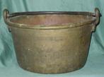Grote antieke geel koperen pan. Meer dan 100 jaar oud, Antiek en Kunst, Ophalen of Verzenden, Koper
