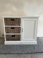 Commode Landelijke Stijl - Wit met Rotan Manden, Ophalen, Minder dan 50 cm, Gebruikt, Landelijk