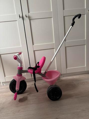 Smoby driewieler met duwstang roze beschikbaar voor biedingen