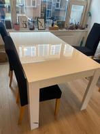Grote eettafel met 4 stoelen en bijzettafel, Huis en Inrichting, Tafels | Eettafels, Ophalen, Gebruikt, 50 tot 100 cm, 150 tot 200 cm