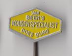 Doesburg Kousenspecialist van Beek speldje, Verzamelen, Speldjes, Pins en Buttons, Gebruikt, Niet vindbaar, Niet vindbaar, Speldje of Pin