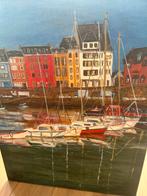 Schilderij haven, Ophalen, Zo goed als nieuw, Schilderij, 75 cm of meer