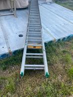 Schuifladder 2x 21 treden sporten, Doe-het-zelf en Verbouw, Ladders en Trappen, Ophalen, Gebruikt, 4 meter of meer