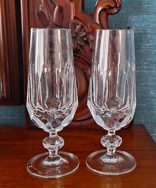 Nachtmann 2 geslepen kristallen bierglazen.Type Alexandra., Verzamelen, Glas en Borrelglaasjes, Zo goed als nieuw, Overige typen