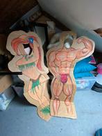 Karton figuur hawai man/vrouw, Ophalen of Verzenden, Gebruikt, Carnaval