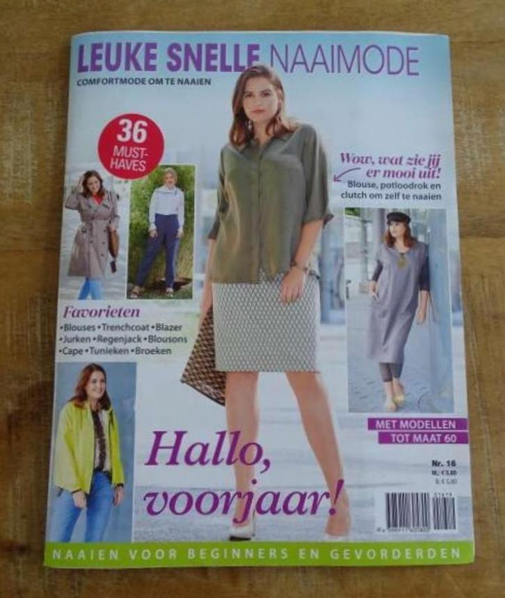 Leuke snelle naaimode nr 16/2019 - 36 patronen maat 42/60 XL, Hobby en Vrije tijd, Kledingpatronen, Gebruikt, Vrouw, Overige merken