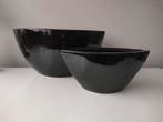 Zwarte bloempotten, Ophalen, Rond, Zo goed als nieuw, Aardewerk