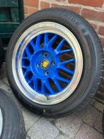 4x100 15 inch Cades Eros Spark blue velgen met nieuwe banden, Gebruikt, 15 inch, Banden en Velgen, Ophalen of Verzenden