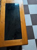 Houten salontafel met glazen blad, Gebruikt, 100 tot 150 cm, Minder dan 50 cm, Grenenhout