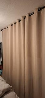 gordijnen taupe/zand incl rails moet z.s.m weg!, Huis en Inrichting, Ophalen, Zo goed als nieuw, 200 cm of meer, 200 cm of meer
