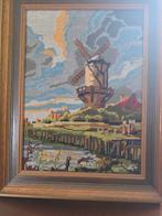 Geborduurd Schilderij Molenlandschap, Ophalen of Verzenden