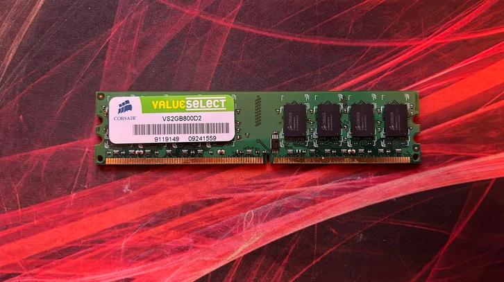 2GB DDR2 800Mhz Desktop Werkgeheugen (1x 2GB), Computers en Software, RAM geheugen, Zo goed als nieuw, Desktop, 2 GB, DDR2, Ophalen of Verzenden