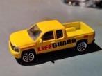 Majorette Chevrolet Silverado GEEL Lifeguard, Ophalen of Verzenden, Zo goed als nieuw