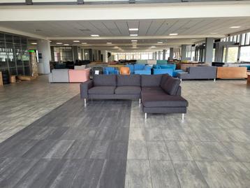 GEREINIGD Musterring hoekbank bruingrijs 280x240 | BEZORGEN beschikbaar voor biedingen