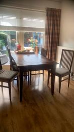eethoek,masief,6 stoelen,, Ophalen, Gebruikt, 50 tot 100 cm, Vijf personen of meer