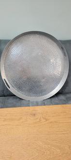 Mooie, grote decor/living metalen plate!, Huis en Inrichting, Woonaccessoires | Dienbladen, Ophalen, Zo goed als nieuw, Rond, Metaal