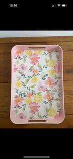 Plastic dienblad met bloemenmotief, Huis en Inrichting, Woonaccessoires | Dienbladen, Ophalen of Verzenden, Nieuw, Rechthoekig
