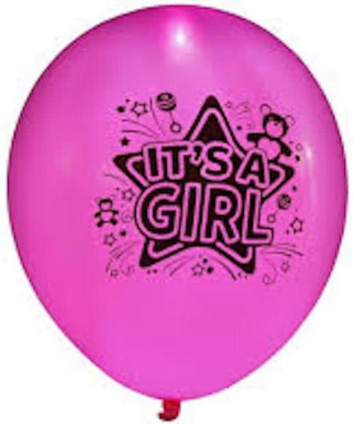 Illooms Roze It’s a Girl Led Ballonnen 5 stuks, Hobby en Vrije tijd, Feestartikelen, Nieuw, Versiering, Geboorte of Huwelijk, Ophalen of Verzenden