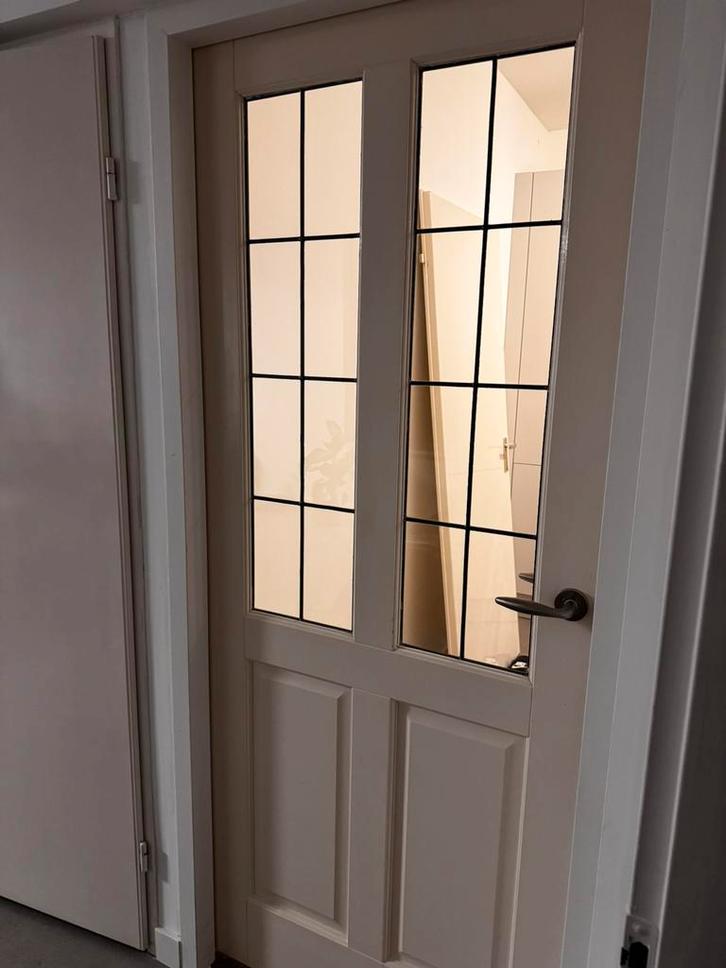 Gevraagd: deur zoals op de foto., Doe-het-zelf en Verbouw, Deuren en Horren, Zo goed als nieuw, Binnendeur, 200 tot 215 cm, Glas