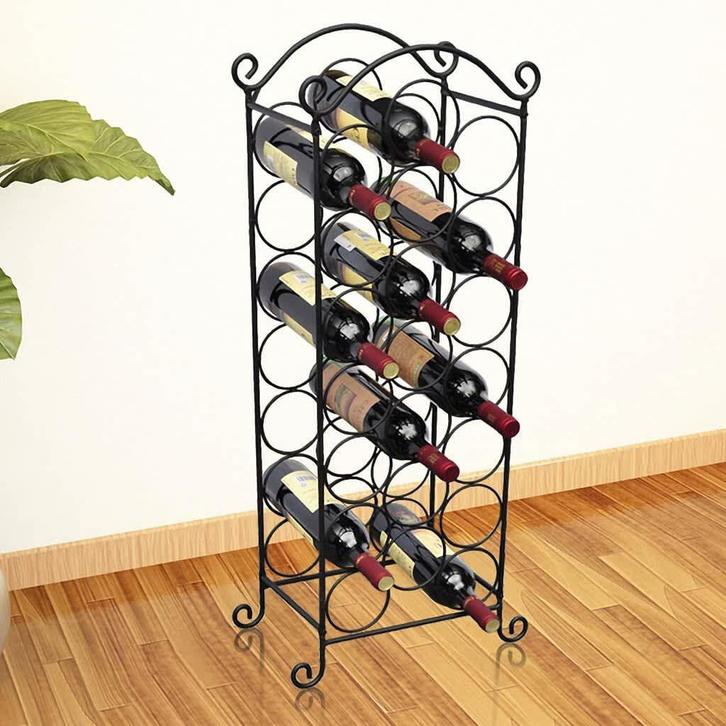 NIEUW  | Wijnrek  voor 21 flessen van metaal! GRATIS BEZORGD, Huis en Inrichting, Woonaccessoires | Wijnrekken, Nieuw, Minder dan 50 cm