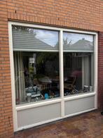 Hardhouten kozijnen en deur, Doe-het-zelf en Verbouw, Kozijnen en Schuifpuien, Gebruikt, Overige typen, Inclusief glas, Hout