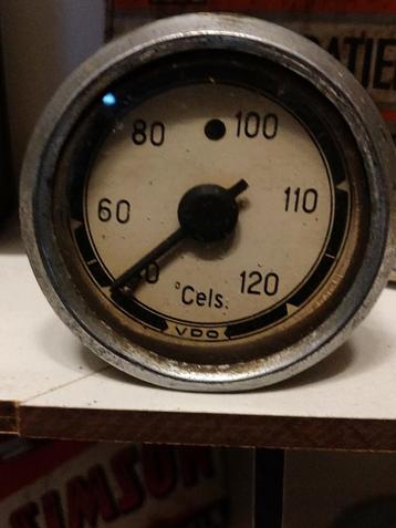 Oldtimer VDO temperatuur meter 40-120 graden klassieker