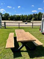 Picknicktafel eiken (NIEUW!), Ophalen of Verzenden, Nieuw, Rechthoekig, Hout