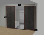 IKEA PAX Kast 300x236x60 cm - Inclusief Spiegeldeuren & L, Ophalen, Teakhout, 200 cm of meer, Betonlook