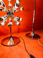 Twee vintage Space Age Sputnik lampen vloerlamp en tafellamp, Ophalen