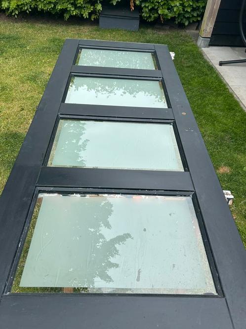 Glas manchester cando deur, Doe-het-zelf en Verbouw, Deuren en Horren, Gebruikt, Binnendeur, 200 tot 215 cm, 80 tot 100 cm, Glas