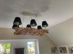 Stoer, sober landelijke hanglamp, Huis en Inrichting, Lampen | Hanglampen, Ophalen, Zo goed als nieuw, Minder dan 50 cm, Hout