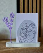 3D geprinte foto/kaart lijstje met bloem, Ophalen of Verzenden, Nieuw