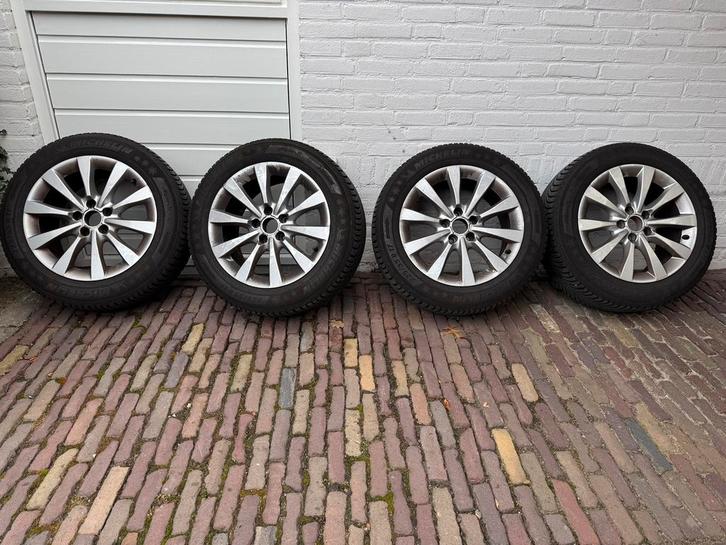 Michelin winterbanden Alpin 5 op Audi velgen 225/55 R17 97H, Auto-onderdelen, Banden en Velgen, Band(en), Winterbanden, 17 inch