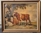 Antieke schilderij naar “Het stier van Paulus Potter”., Ophalen of Verzenden