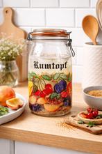 Vintage Rumtopf weckpot groot glas fruit inmaakpot retro  3L, VCM Reims, Ophalen of Verzenden, Zo goed als nieuw, Nvt vintage