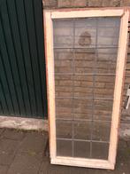 Glas in lood raam - 63x137cm, Doe-het-zelf en Verbouw, Glas en Ramen, Gevelraam of Ruit, Gebruikt, Minder dan 80 cm, Glas in lood