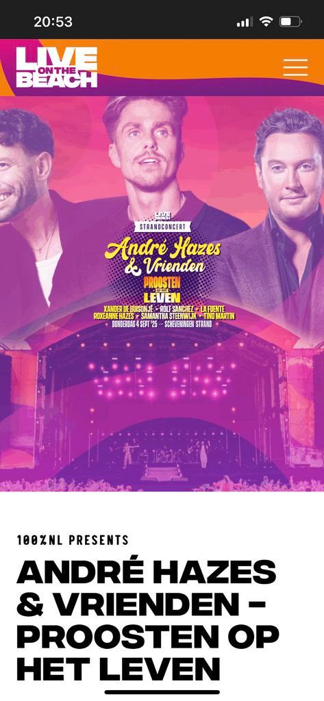 4 tickets Live on the Beach, 4 september, Tickets en Kaartjes, Evenementen en Festivals, Drie personen of meer