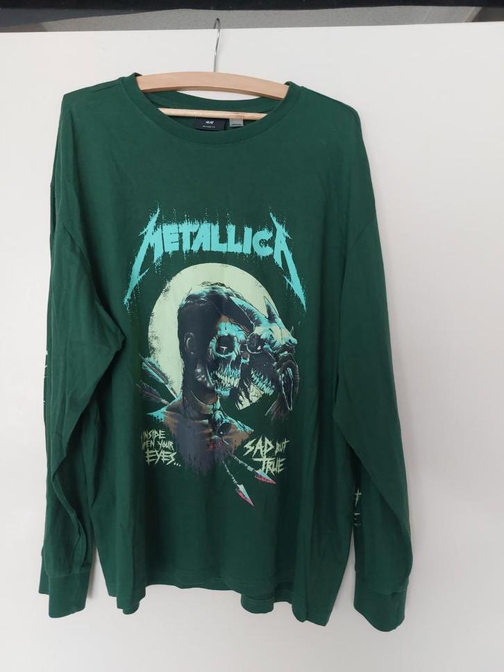 Groene Metallica Longsleeve - Maat XL Sad But true, Kleding | Heren, T-shirts, Zo goed als nieuw, Maat 56/58 (XL), Groen, Ophalen of Verzenden