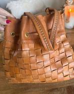 Robita leren tas handgemaakt vintage, Sieraden, Tassen en Uiterlijk, Ophalen of Verzenden, Zo goed als nieuw, Bruin, Handtas