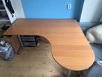 Groot bureau 160 cm br x 80/150 cm diep, Ophalen, In hoogte verstelbaar, Gebruikt, Bureau