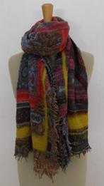 Made in India kleurige 75% wollen sjaal van Stroke, Kleding | Dames, Verzenden, Zo goed als nieuw, Maat 42/44 (L), Sjaal