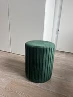 Poef, Velvet green, Minder dan 50 cm, Ophalen of Verzenden, Zo goed als nieuw, Stof