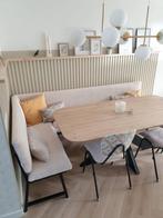 eetkamerbank stalen onderstel stof naar wens, Strak modern, Minder dan 75 cm, 150 tot 200 cm, Nieuw