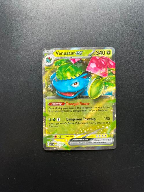 Venusaur Ex 001/142, Hobby en Vrije tijd, Verzamelkaartspellen | Pokémon, Zo goed als nieuw, Losse kaart, Foil, Verzenden